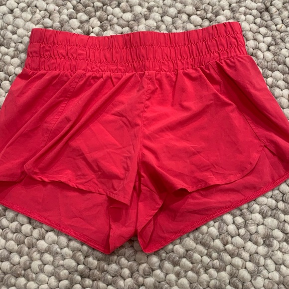 Zella Pink and Green Athletic Shorts Elastic Waistband M - Picture 5 of 6